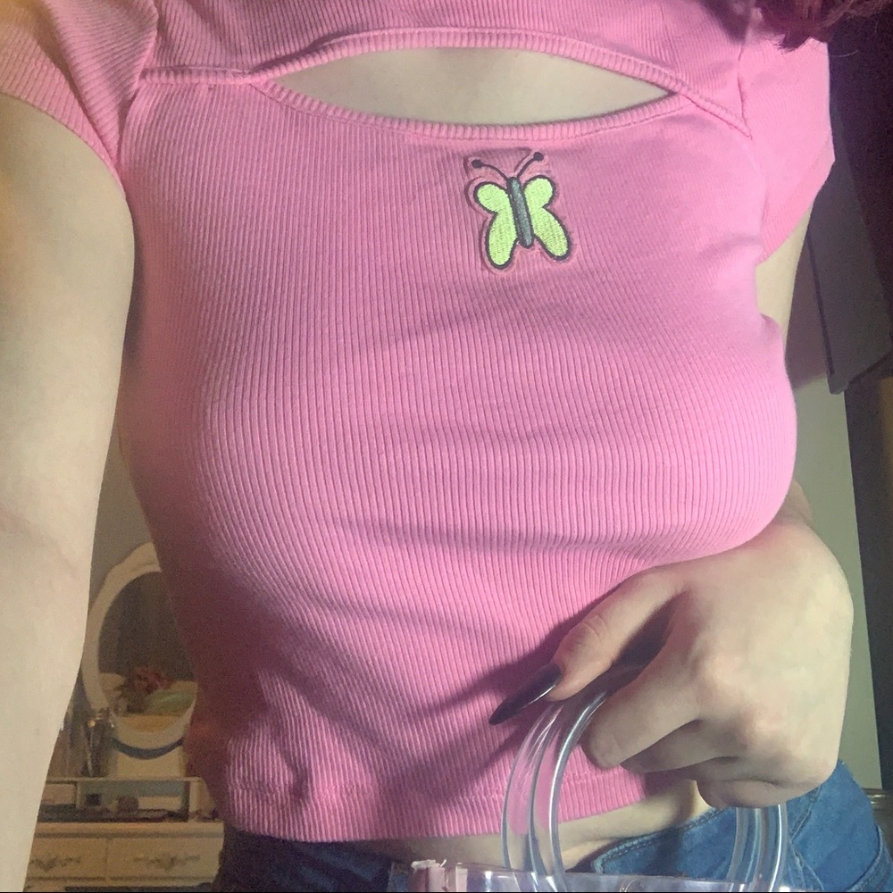lazy oaf x daria butterfly top🌼 limited edition